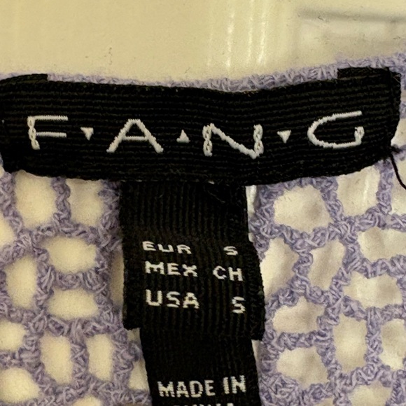 F.A.N.G Lavender Y2K Crochet Lace Tank Top Floral Knit Boho Festival Small - Picture 3 of 7